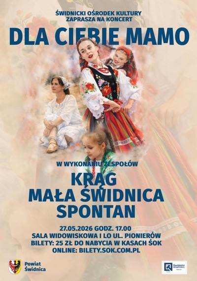 Event poster:  Dla Ciebie Mamo (Krąg - Mała Świdnica - Spontan) 