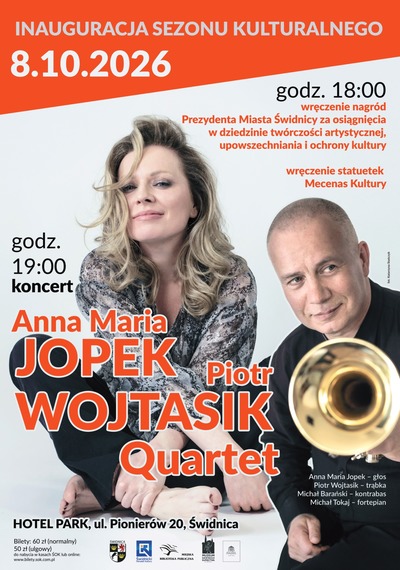 Plakat wydarzenia: Inauguracja Sezonu Kulturalnego ANNA MARIA JOPEK | PIOTR WOJTASIK QUARTET 