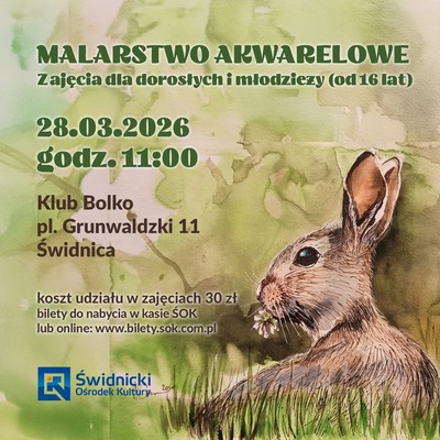 Plakat wydarzenia: Warsztaty akwarelowe 