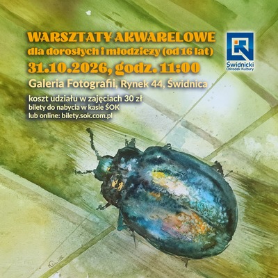 Plakat wydarzenia:  Warsztaty akwarelowe 